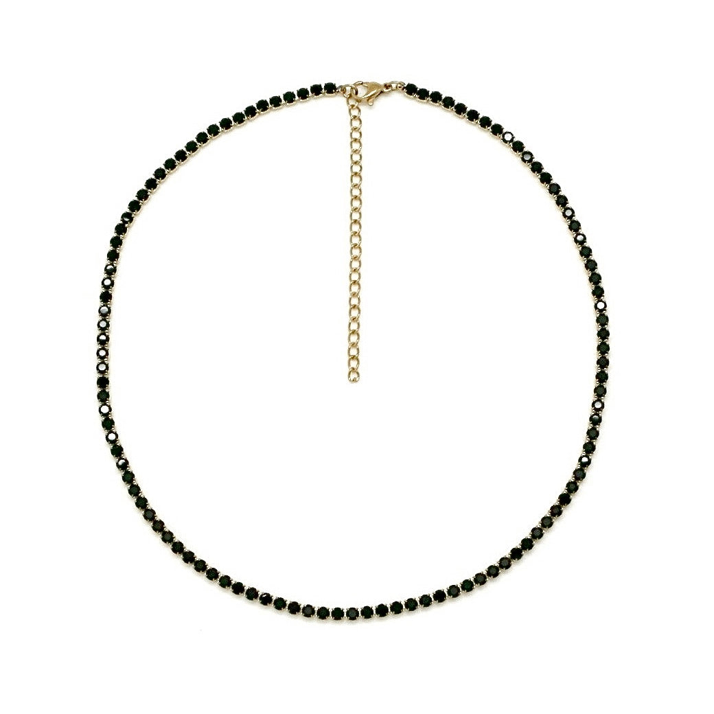 COLLIER CRISTAL NOIR