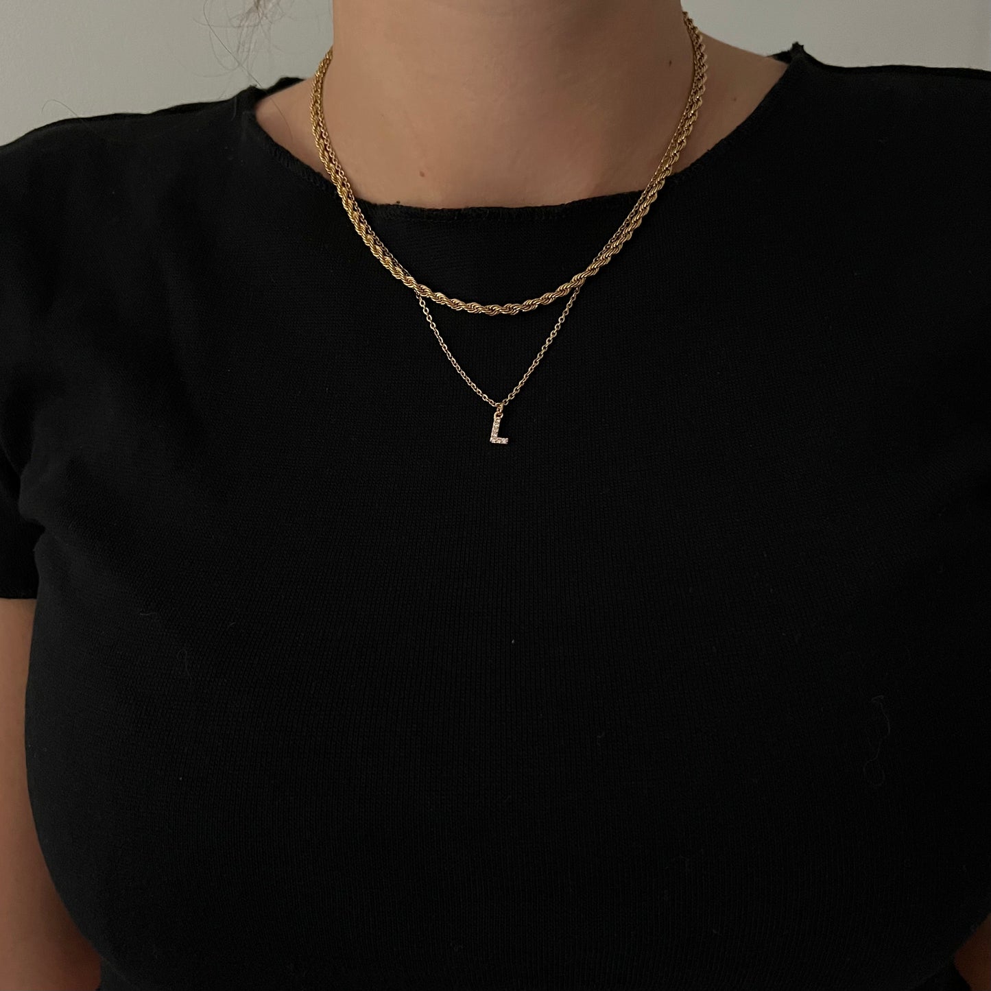 COLLIER STRASS INITIALE