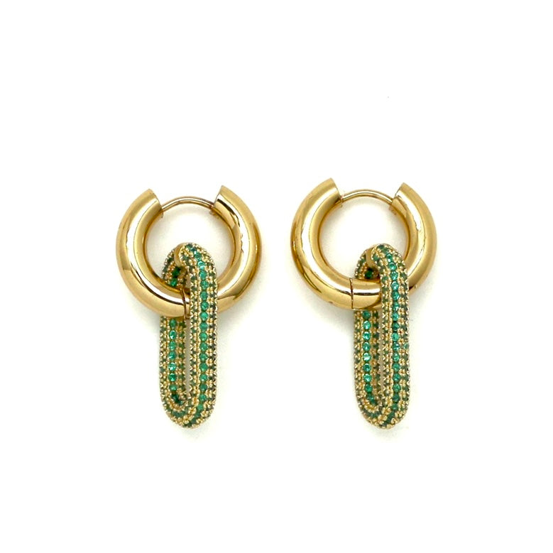 BOUCLES D’OREILLES ETERNITY VERT EMERAUDE