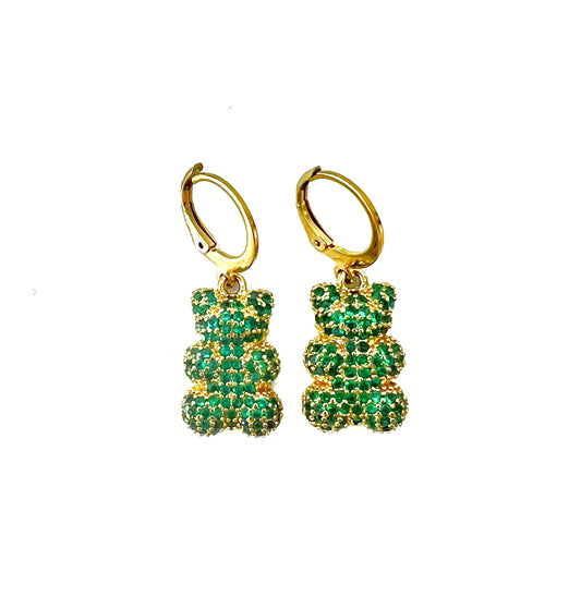 BOUCLES D’OREILLES VERT EMERAUDE